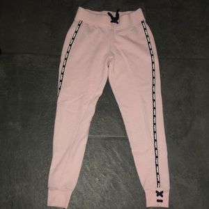 Girls light pink justice joggers